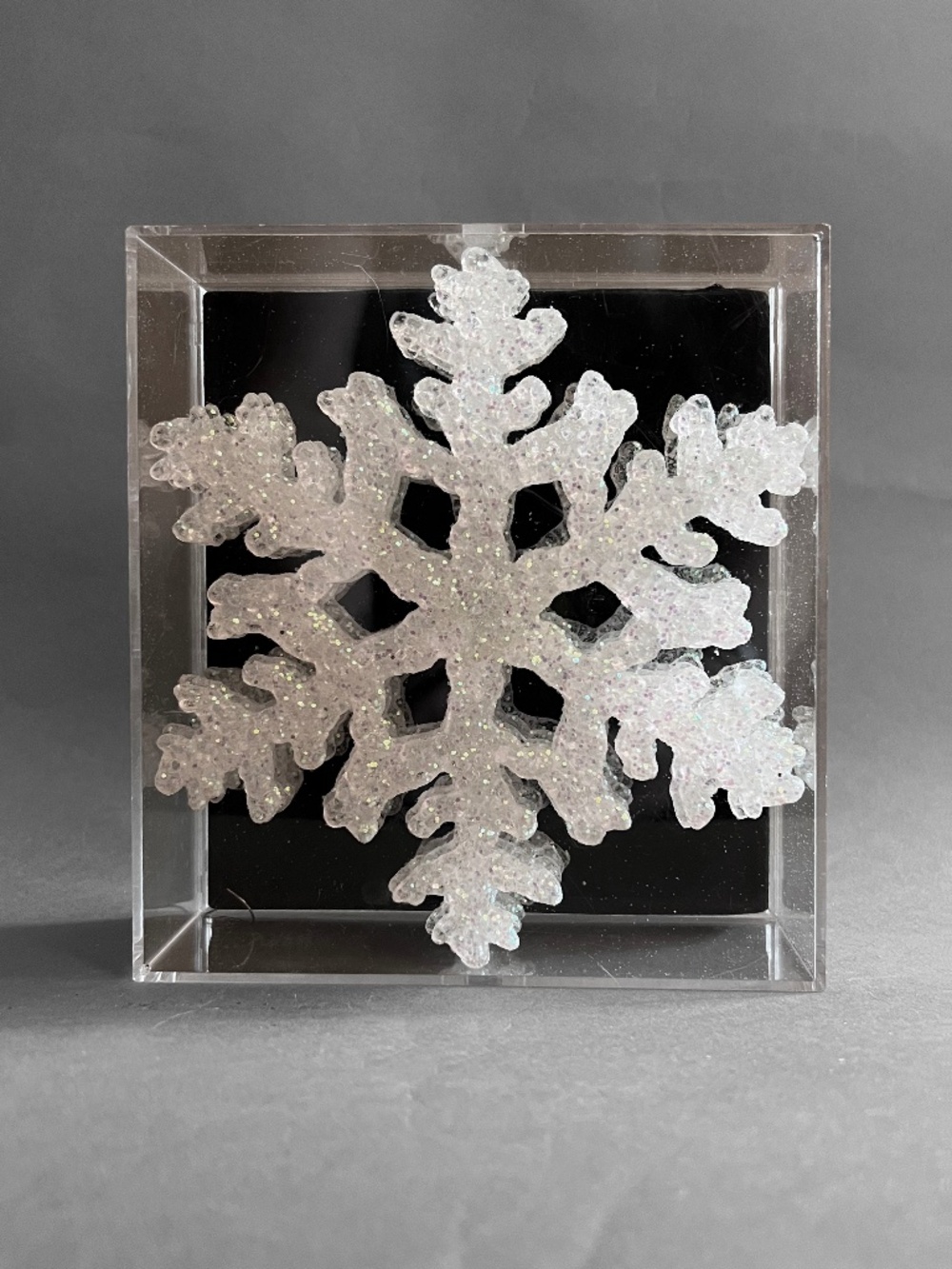 5 Large Glitter Snowflake Christmas Ornaments